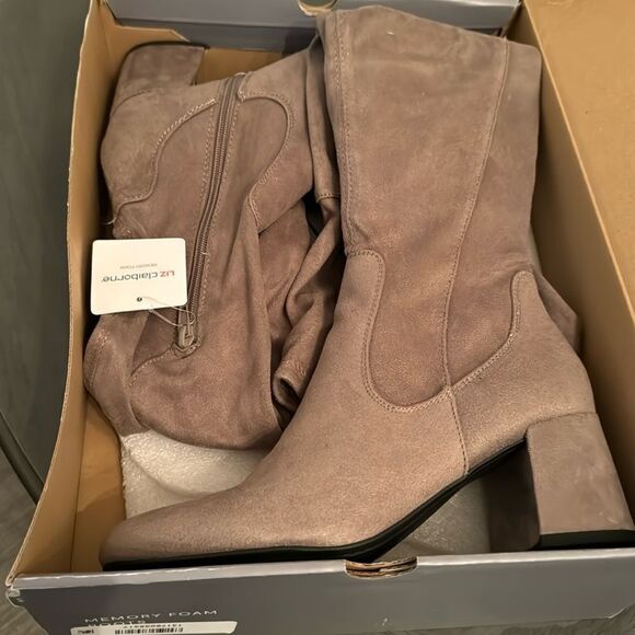 Liz Claiborne Yarmont Block Heel Over the Knee Boots - Picture 2 of 5